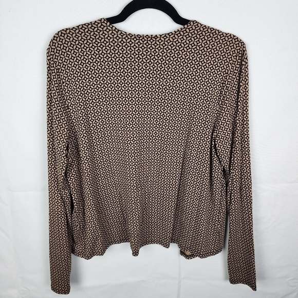 J Jill Geometric Print Lightweight Open Front Cardigan SIZE Medium - Picture 2 of 6